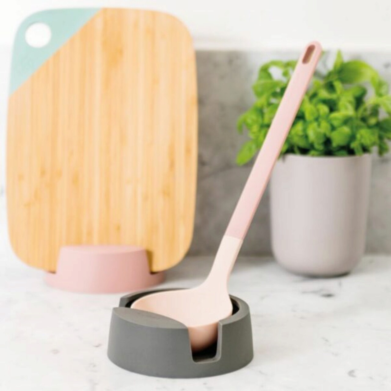 Suport pentru lingura BergHOFF, Leo Line, Ø12.5 x 4 cm, silicon, gri - imagine 4